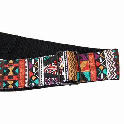 New High-Quality Cotton Guitar Strap – Adjustable Length, 6.2cm Wide for Acoustic & Electric Bass Guitars