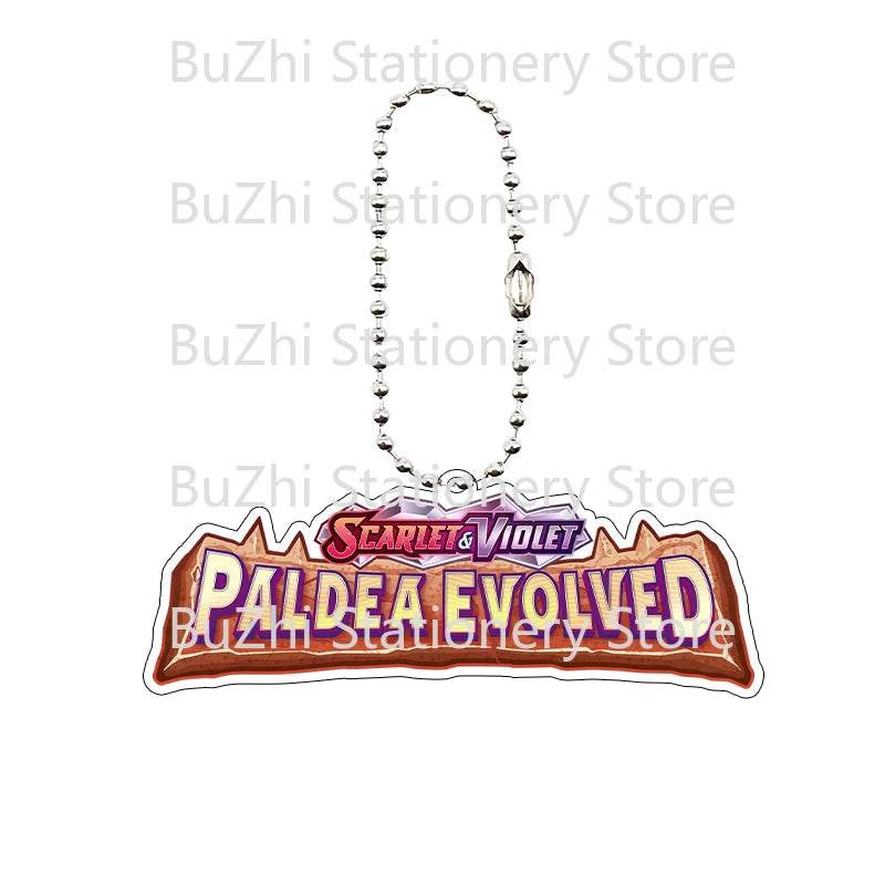 Anime Mega Evolution Acrylic Keychain 5cm – PTCG PKM Cartoon Game Logo Bag Charm Pendant Gift Toy for Boys & Girls Collection