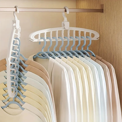 Folding Multi-Hole Clothes Hanger – Non-Slip Space-Saving Rack Organizer for Jeans, Trousers & Scarves