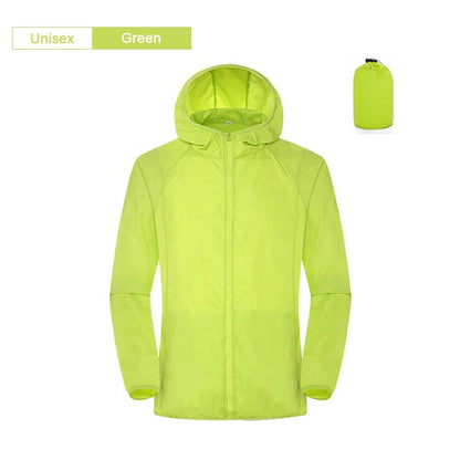 Unisex Waterproof Camping Jacket — Men & Women Windbreaker, Raincoat for Hiking, Climbing, and Sun Protection