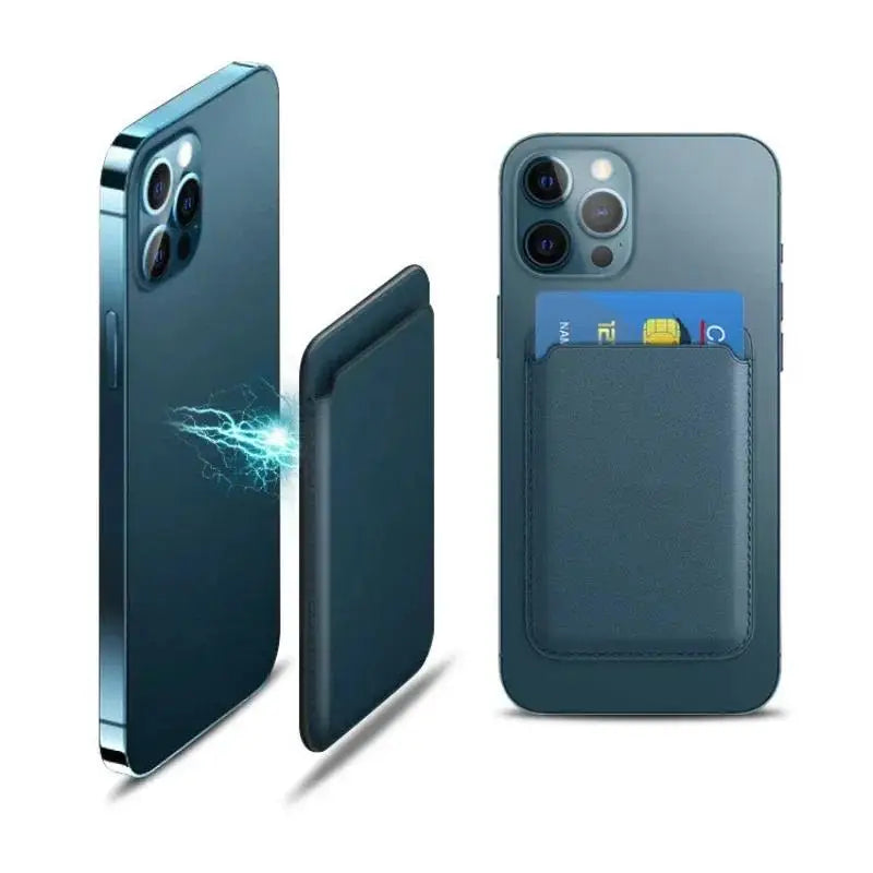 MagSafe Magnetic Leather Card Holder Wallet Case for iPhone 15, 14, 13 & 12 Pro Max Series