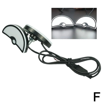 Universal Motorcycle LED Devil's Eyes Lights - Demon Eyes Mini Projector Headlight Lens Lamp for Car and Motorcycle Decoration
