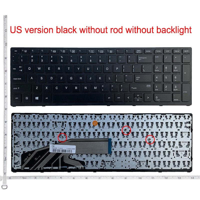 HP ZBook 15 G3/G4 & 17 G3/G4 Backlit Replacement Keyboard – AR/RU/US Layout with Frame (9Z.NCGBC.001 NSK-C87C-01) for Laptop Repair and Upgrade