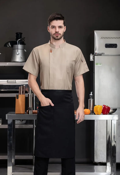 Unisex Chef Jacket – Summer Kitchen Shirt for Hotel, Restaurant, Bakery, Catering, and Cooking Uniforms
