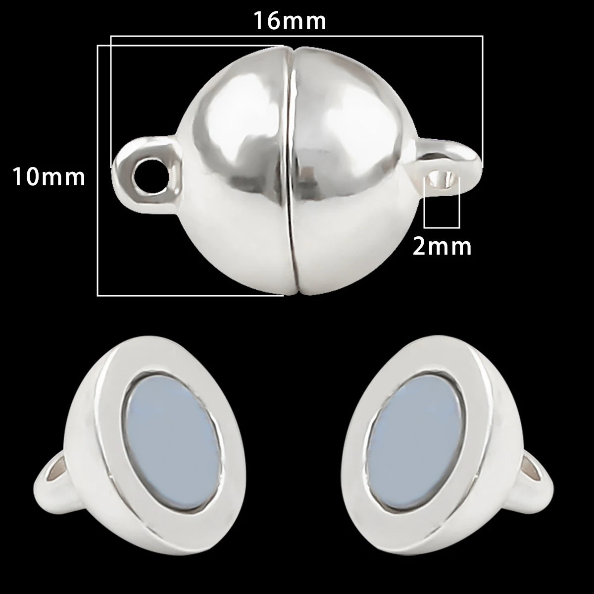 Magnetic Jewelry Clasps - Strong Buckle Connectors with Lobster Clasps for DIY Bracelets, Necklaces & Jewelry Making