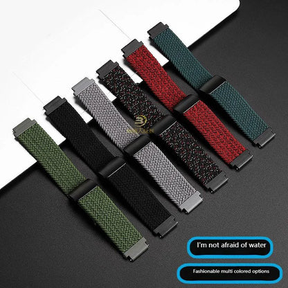 18mm Nylon Canvas Watch Strap for Casio DW-291H DW-290 W-218H W-219H - Knitted Replacement Wristband for Men