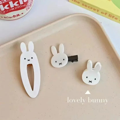 Kawaii Miffy Hairpin – Cute Duck-Billed Side Hair Clip, Versatile Hair Fashion Gift for Girls & Children