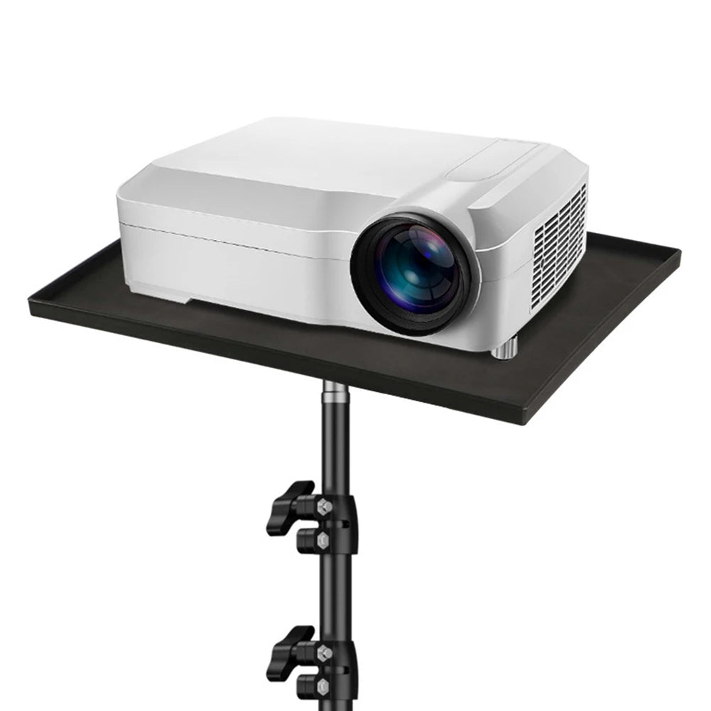 Sound Card Projector Tray with Microphone Tripod Stand – Smartphone, Camera, and Laptop Bracket Platform with 1/4-inch Screw Adapter
