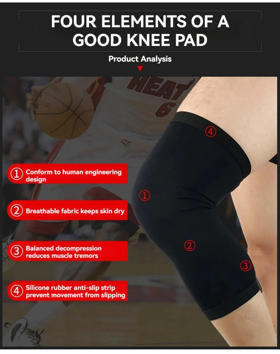 Basketball Knee Pads – Unisex Elastic Compression Leg Sleeves for Running, Cycling & Outdoor Sports