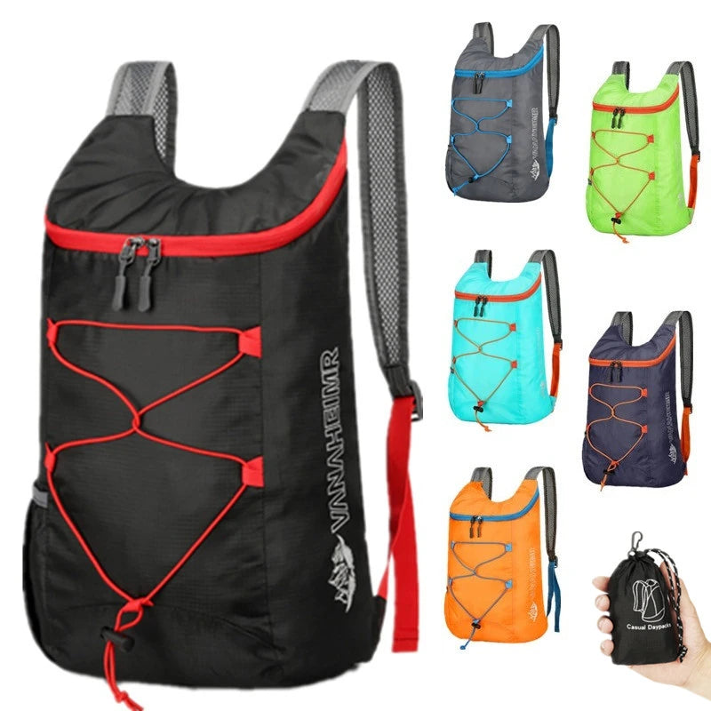 Multifunctional Outdoor Folding Backpack | Lightweight Waterproof Nylon | High Density Sports Bag for Camping, Hiking & Travel