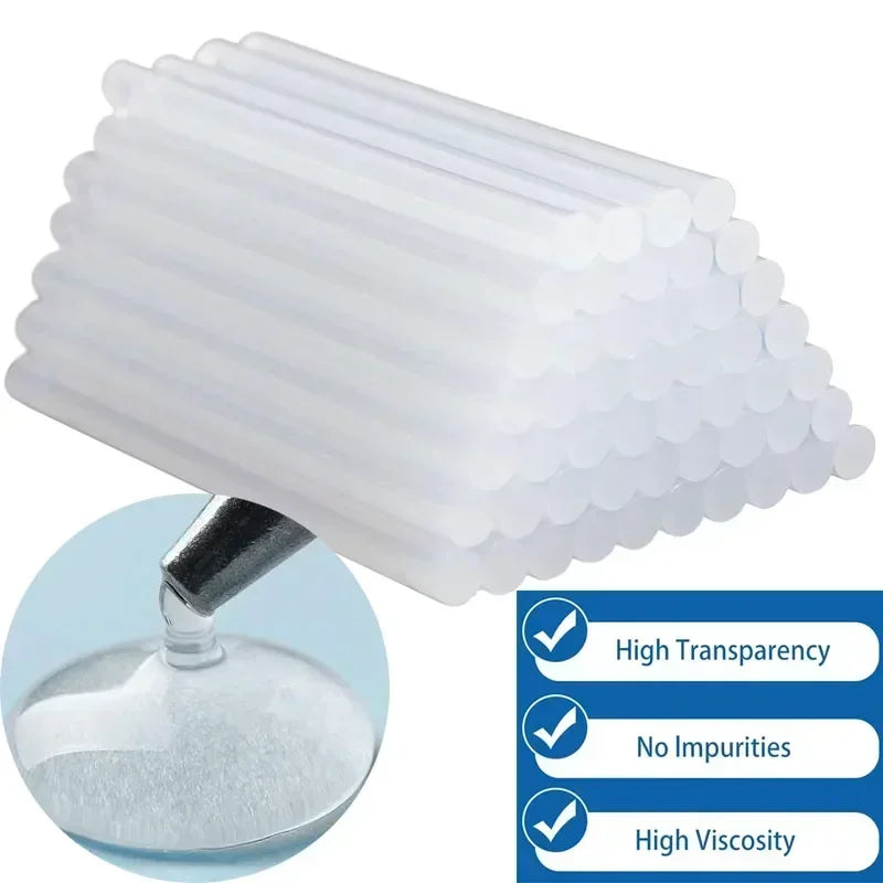 Transparent Hot Melt Glue Sticks – 7mm/11mm Strong Adhesive for DIY, Crafts, Electric Glue Gun & Home Repair Kits