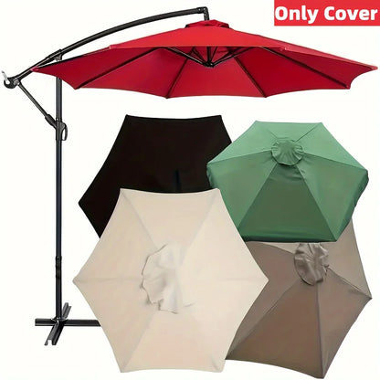 Green Replacement Umbrella Canopy – Waterproof Sunshade Cover for Garden, Backyard & Pool, Fits 9FT/10FT 6 & 8 Ribs Cantilever Umbrellas