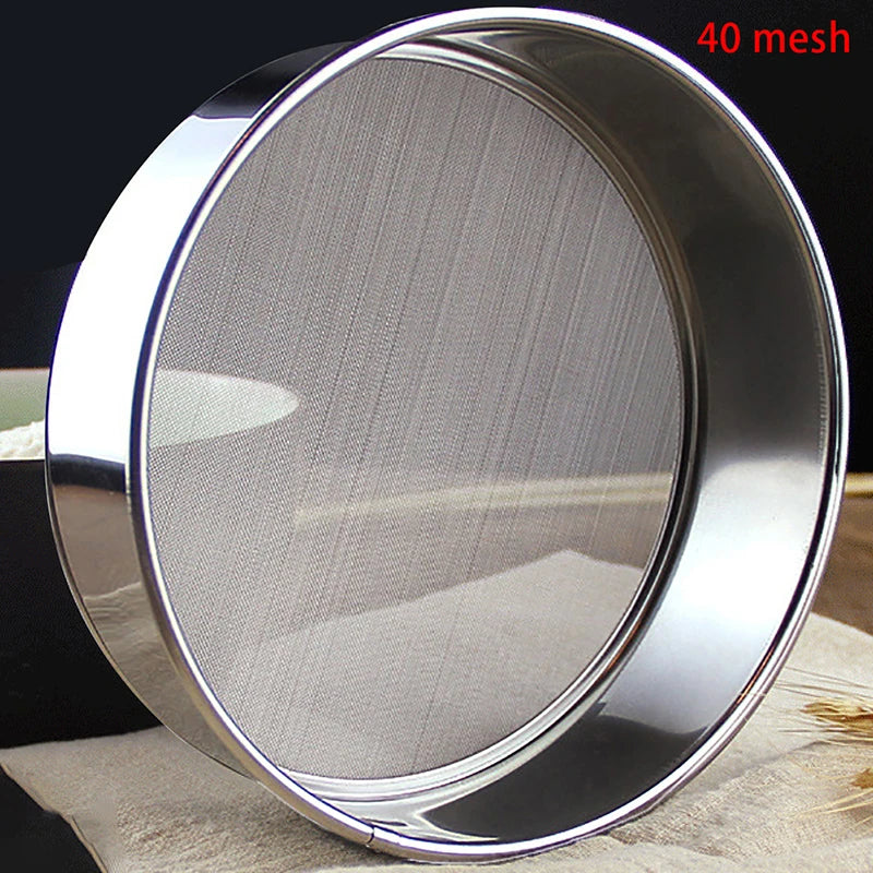 Fine Mesh Kitchen Sieve - Flour, Tea, Pasta & Rice Strainer for Baking and Cooking