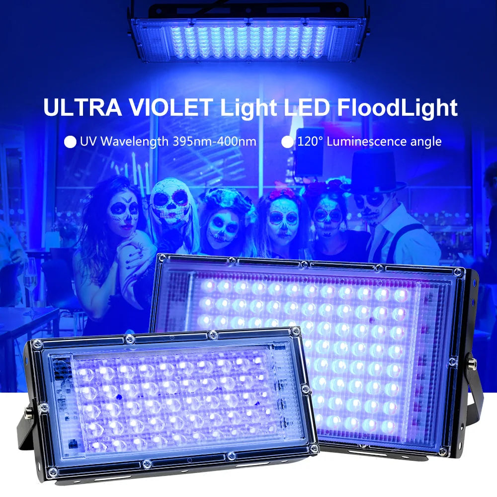 LED UV Curing Lamp — 100W/300W 365nm & 395nm Purple Light for Glue, Resin & Fluorescent Detection
