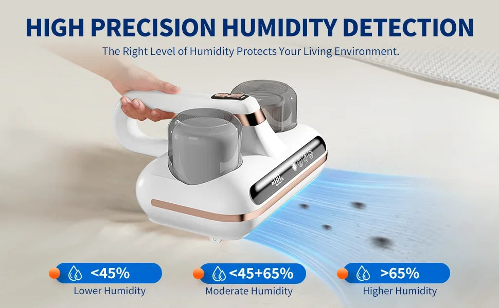 Cordless Handheld Mattress Vacuum Cleaner – 16Kpa Powerful Suction with UV-C Light & Ultrasonic for Sofa & Sheet Cleaning
