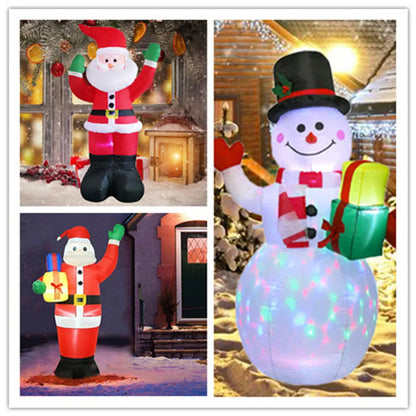 Christmas Inflatable Decoration – Glowing Snowman, Penguins & Santa Claus with Built-in LED for Indoor and Outdoor Xmas Party Yard