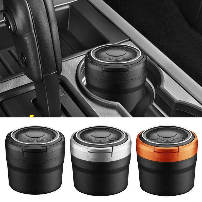 Car Ashtray Garbage Coin Storage with LED Light | Portable Detachable Vehicle Ashtray Holder | Interior Parts