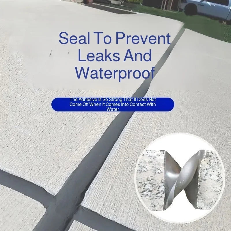 Waterproof Concrete Crack Filler - Quick-Setting Adhesive Leak Repair Sealant for Roofs, Walls, Floors, and Pools