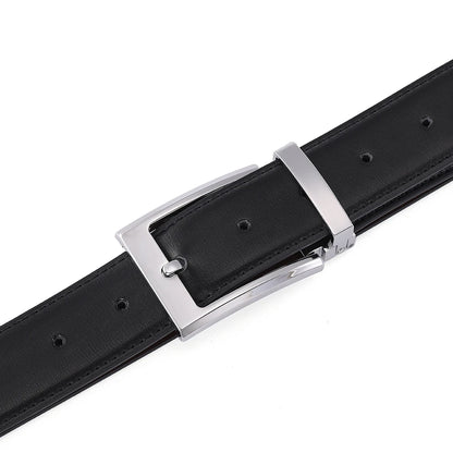 Men’s Pin Buckle Cowskin Leather Belt – High-Quality Designer Waist Strap, Luxury Fashion Accessory