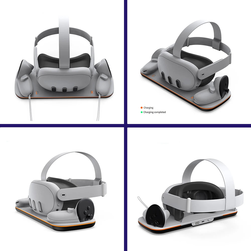 Charging Dock for Meta Oculus Quest 3 – RGB Charging Stand & Controller Holder