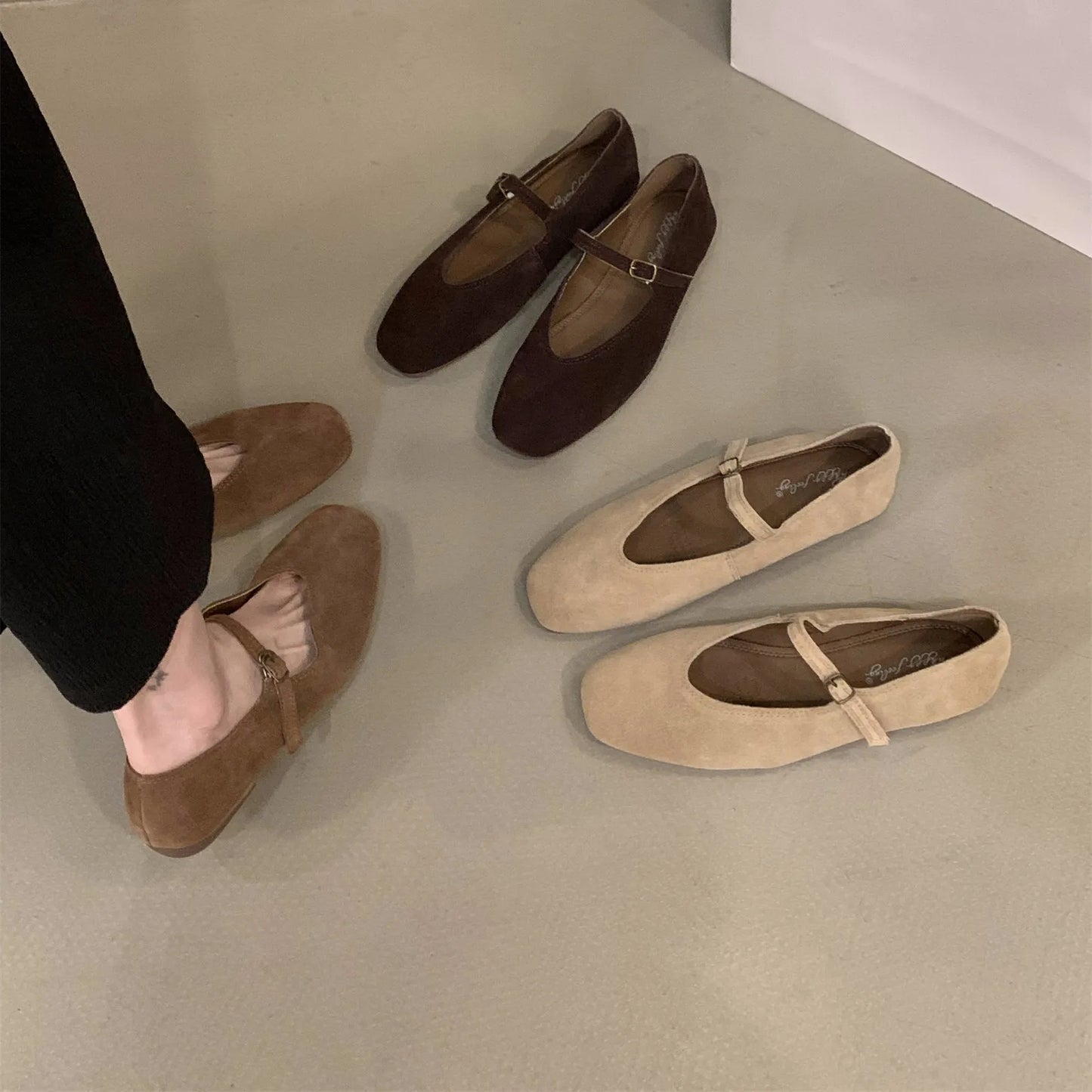 Bailamos 2024 Women's Flats – Round Toe, Slip-On Casual Ballet Shoes, Soft Leather Elegant Dress Shoes