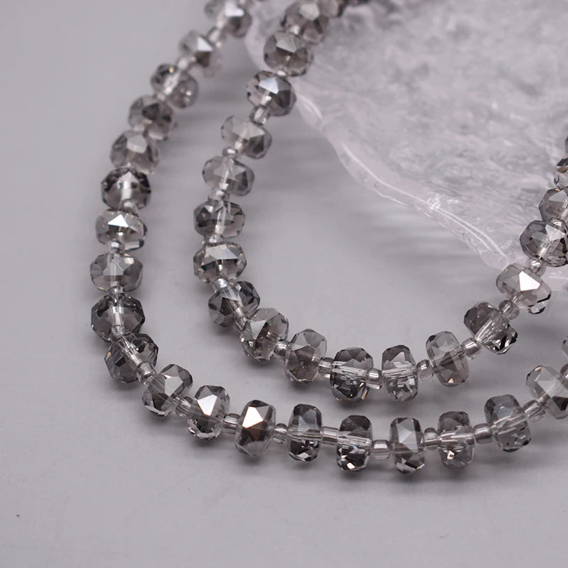 8mm Crystal Glass Beads Set - 30PCS Color Wheel Faceted Round Loose Beads for DIY Jewelry Making & Bracelets