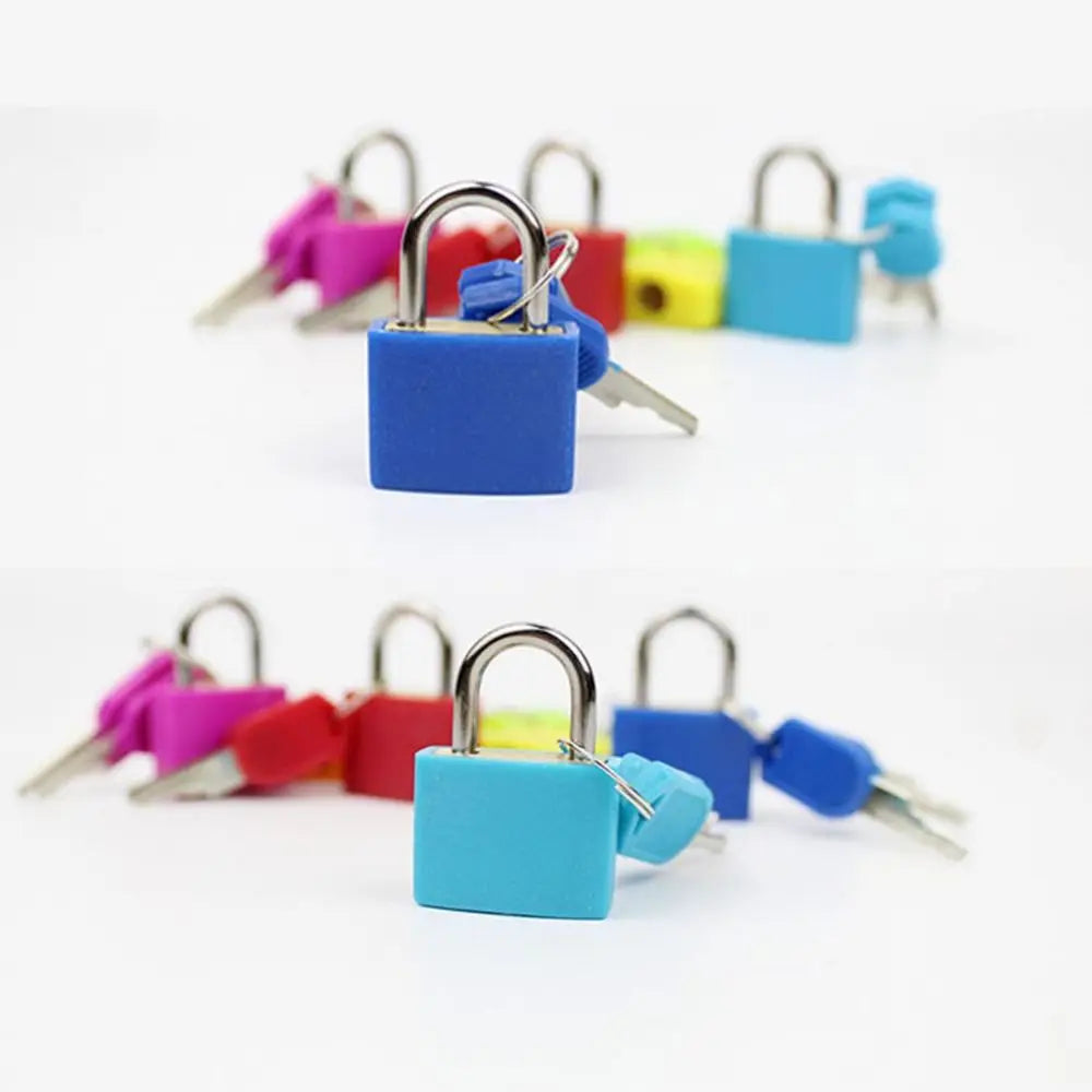 23mm Mini Coloured Padlock | Small Suitcase, Cabinet, Bookbag, Luggage & Home Ornament Lock for Travel Supplies