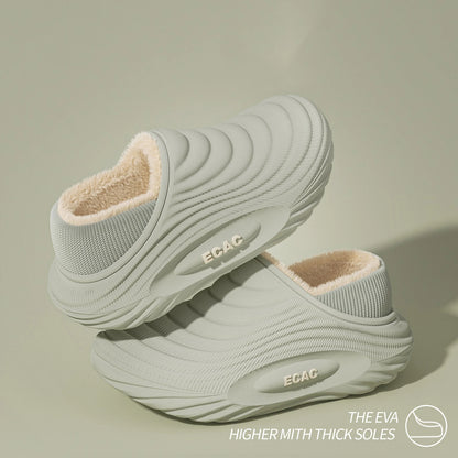 Waterproof Cotton Slippers for Men & Women – Warm Winter Home Shoes, Non-Slip Cozy Couple Cotton Slippers Indoor Comfort Footwear