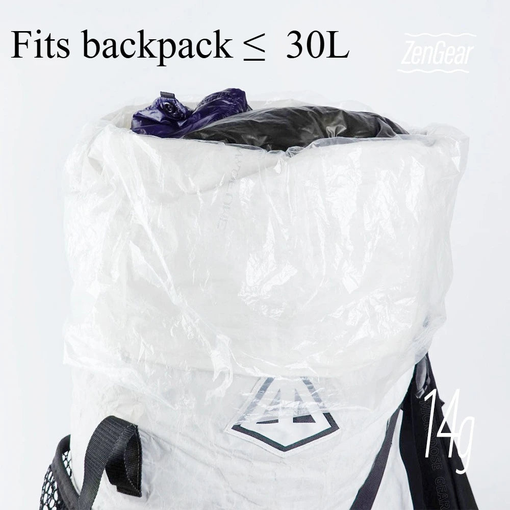 Ultralight Backpack Liner Bag - 14g Waterproof Polycro Inner Dry Storage Bag for Hiking, Trekking & Camping