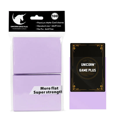 100PCS 66x91mm Matte Card Sleeves - Standard TCG Trading Card Protectors for Tarot & Board Games