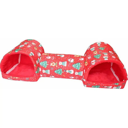 Small Pet Hideaway Tunnel - Cozy Hamster, Gerbil, Guinea Pig, and Ferret Sleeping Cave and Hideout Toy
