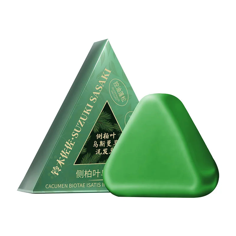 Usman Grass & Platycladus Herbal Shampoo Soap – Natural Hair Loss Treatment, Strengthens Roots, Controls Oil, Cleanses Scalp for Hair Growth