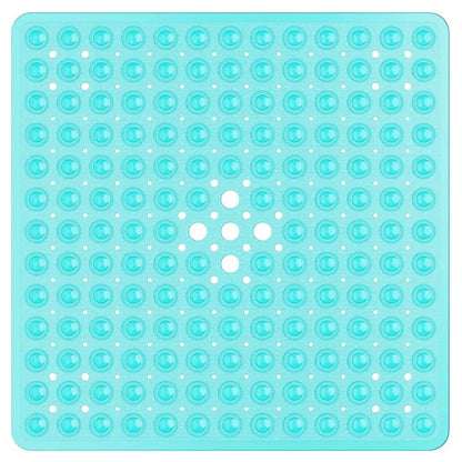 53×53cm Square PVC Shower Mat – Anti-Slip Bath Floor Pad with Suction Cups for Safety in Bathtub & Bathroom