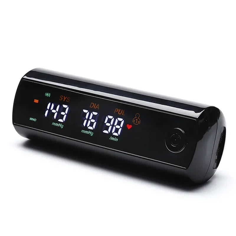 Rechargeable Li-Ion Battery Blood Pressure Monitor – LCD Large Screen Sphygmomanometer with Russian Voice Tonometer