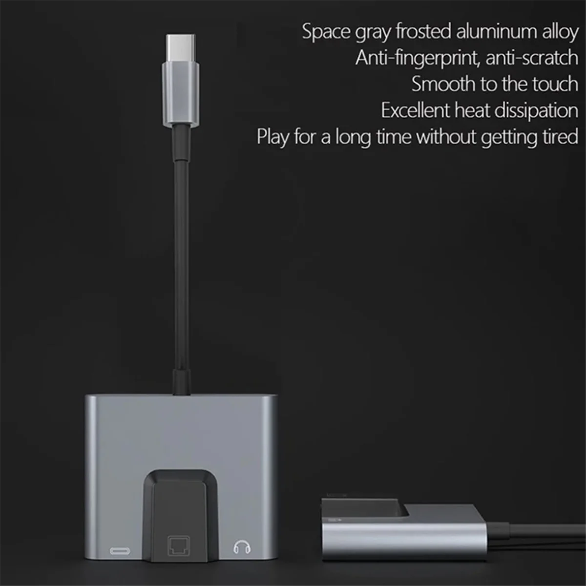 RGEEK USB-C to Ethernet Adapter Hub — Type-C to LAN, 3.5mm Audio & PD Charging Dock for iPhone & Android