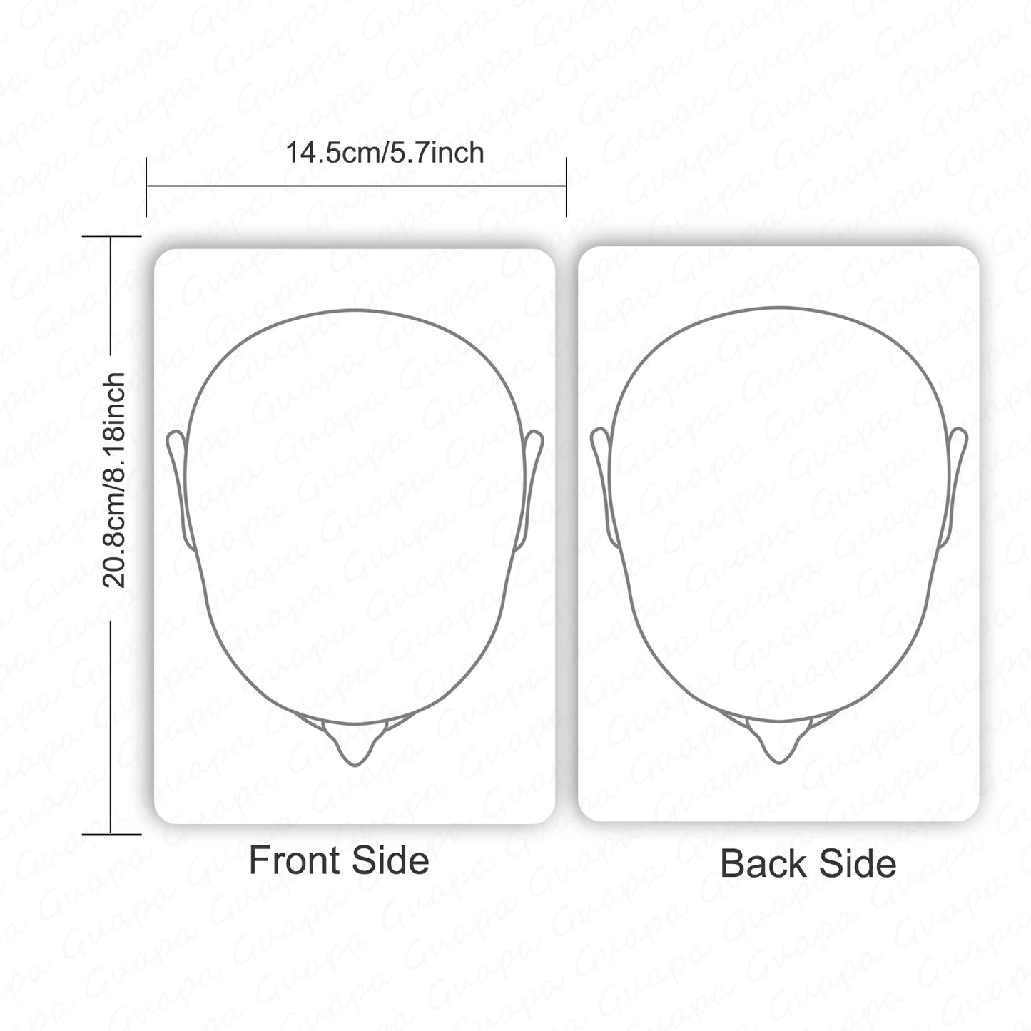 Silicone Practice Skin for Permanent Makeup — Double-Sided Latex Sheet with Brows Design for Hair Stroke Training