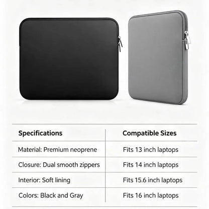 Universal Laptop Sleeve Bag - Protective Case for Xiaomi, Lenovo, Dell & MacBook Air/Pro 13–15.6 Inch Laptops