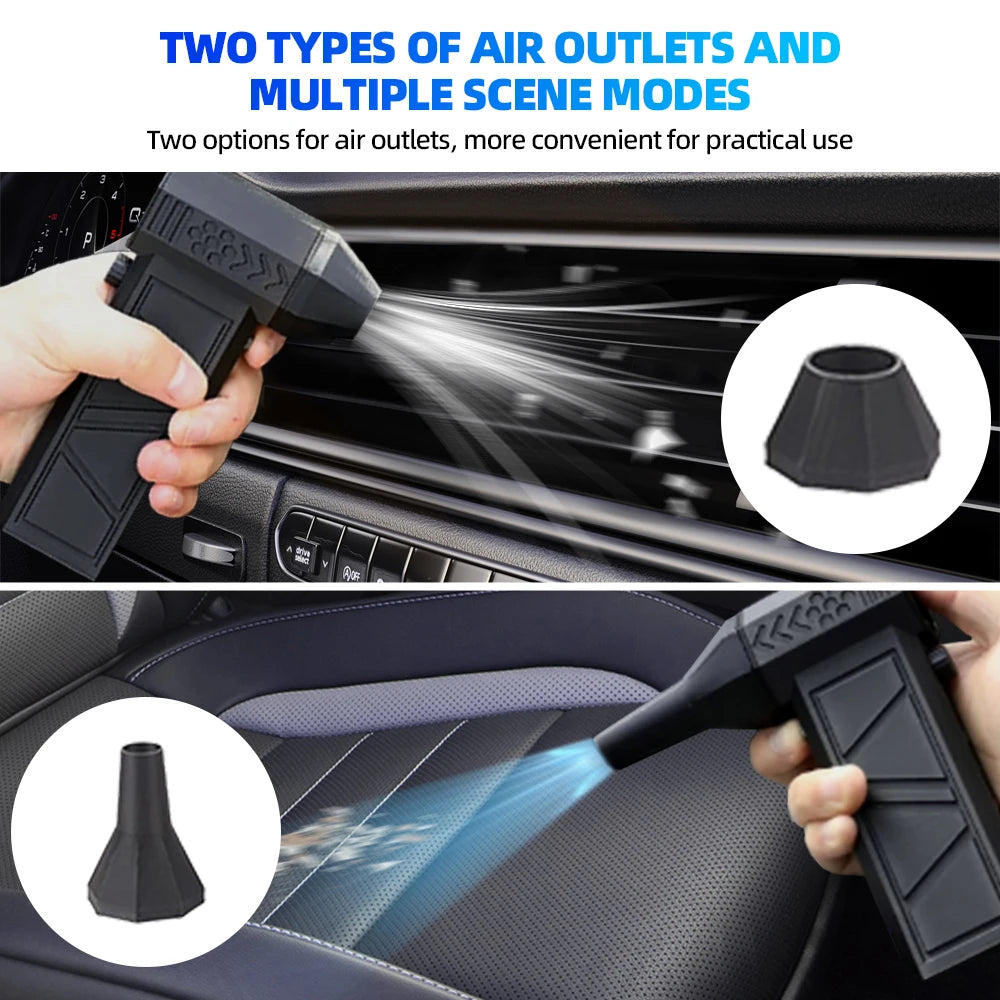 Jet Dry Mini Blower 2024 Upgraded Model – 2 in 1 Powerful Handheld Vacuum Cleaner & Violent Fan Jet Blower, Portable Mini Design