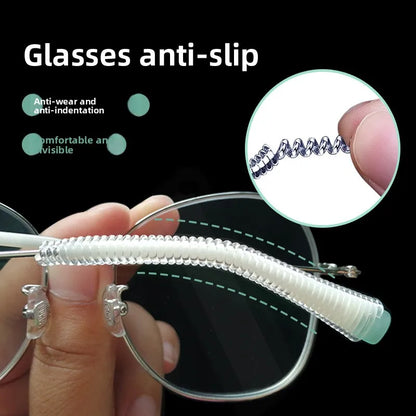 Anti-Slip Silicone Glasses Ear Hooks – Sport Eyewear Retainer Grips, Non-Slip Frame Holders to Prevent Glasses Falling Off