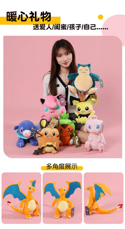 Original Pokemon Plush Toys – Gengar, Pikachu, Charizard & Piplup Soft Kawaii Dolls for Kids Gift