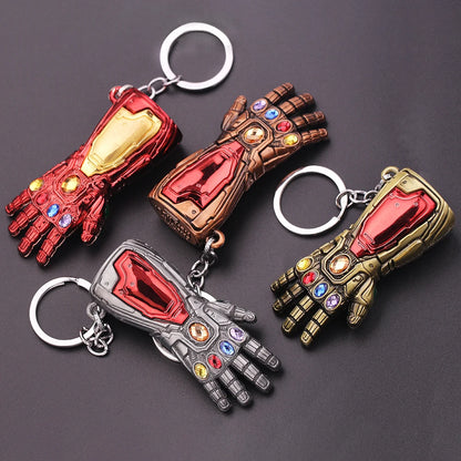 Marvel Iron Man Infinity Gauntlet Keychain – Avengers Infinity Stones Pendant for Fans Gift