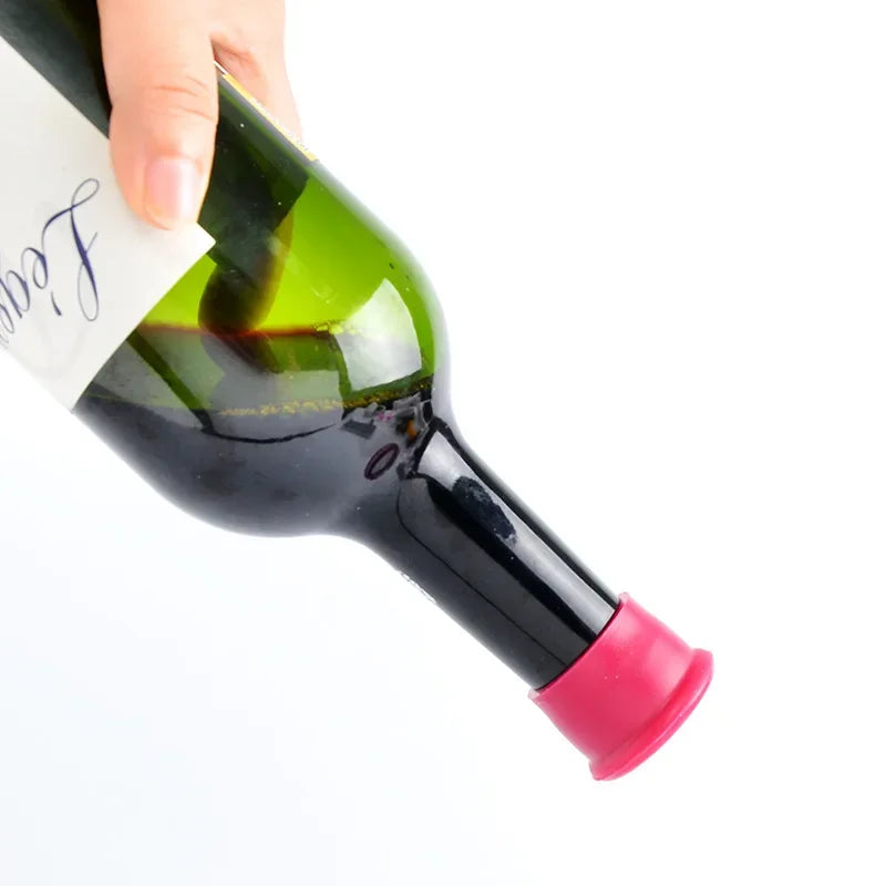 1/5pcs Reusable Silicone Wine Stoppers - Durable Corks for Wine, Beer, Champagne, and Beverage Bottles - Bar Accessories