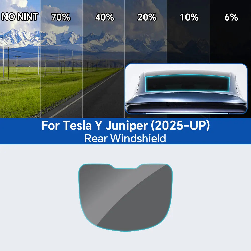 Pre-Cut Car Window Tint Film – 99% UV Protection Heat Resistant Privacy Sunshade Kit for Tesla Model Y Juniper 2025–2026 Front, Rear & Side Windows