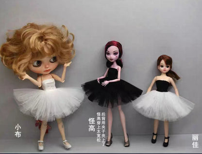 Chest Wrap Wedding Dress Skirt – Blythe, Licca, Azone OB22/OB24 Doll Dress-Up Accessories