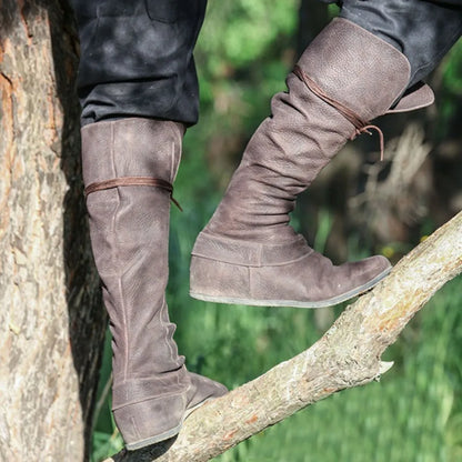 Medieval Cosplay Leather Boots - Retro Princess Prince Knight Gothic Halloween Carnival Shoes