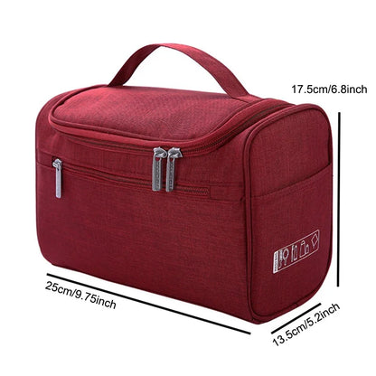 Waterproof Cosmetic Bag Travel Organizer - Makeup Bag for Women and Men, Bathroom Toiletry Pouch Wash Neceser, Hook Up Design