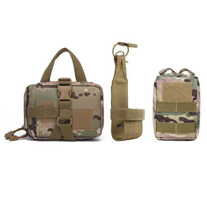 3Pcs Dog Tactical Harness Bags — 2 Pouch MOLLE Set & 1 Belt Bottle Holder for Military Training & Outdoor Use