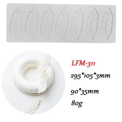 Chinoiserie Pavilion Silicone Mold — DIY Leaf, Flower & Swan Sugar Lace Pad for Chocolate & Crisp Cake Decoration