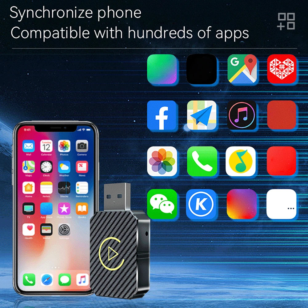 2-in-1 Wireless CarPlay & Android Auto Adapter — WiFi & BT5.0 Smart Mini Dongle, Plug & Play Fast Connect