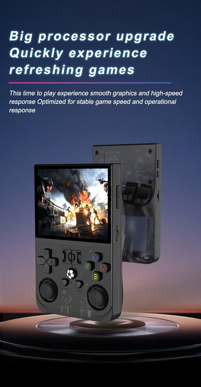 Open Source R36 PRO Retro Handheld Game Console 3.5" IPS Screen Linux Portable Player with 128GB Games